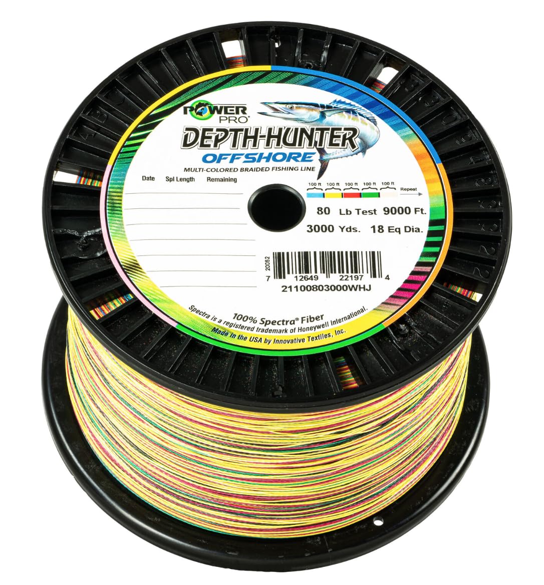 シマノ　POWER PRO DEPTH HUNTER 65Lb 4500Ft Amazon.com : PowerPro Depth Hunter Multi-Colored Braid